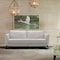 Armen Living Hope Contemporary Sofa in Genuine Dove Gray Leather with Black Metal Legs LCHP3GR - alternate 5